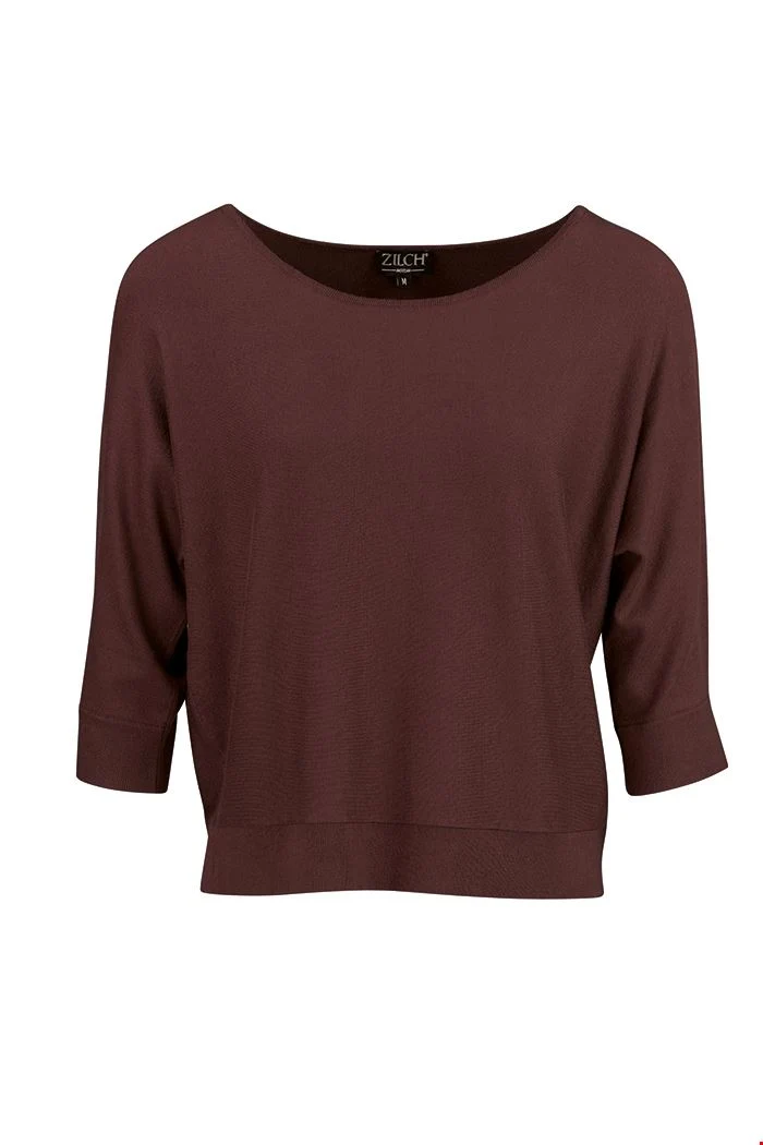 Zilch Top Batsleeve Aubergine