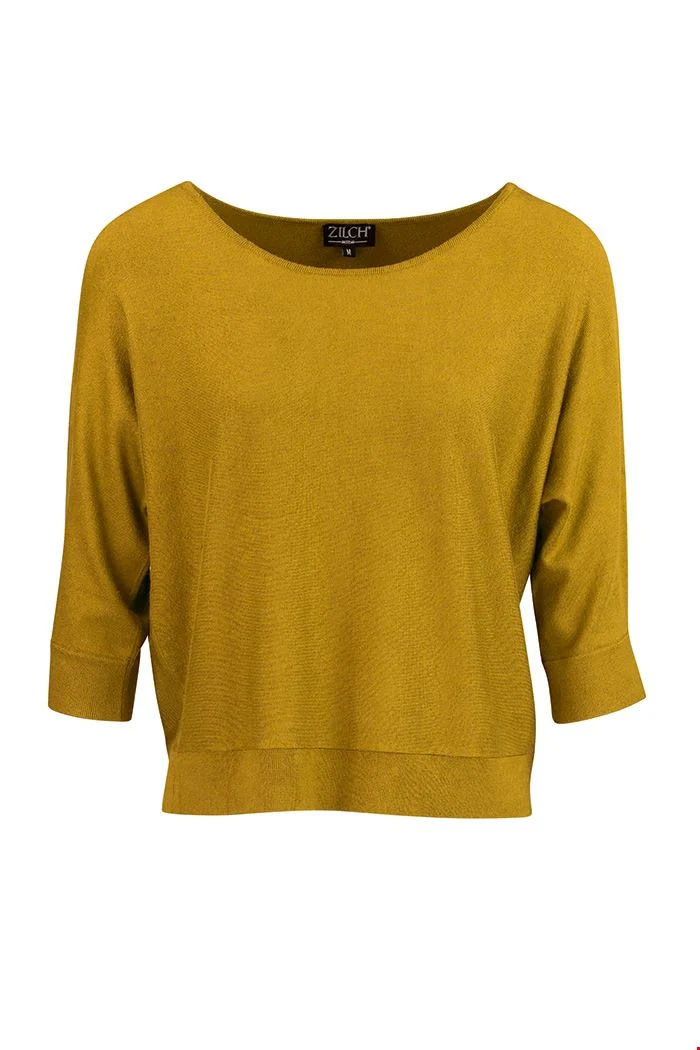 Zilch Top Batsleeve Mustard