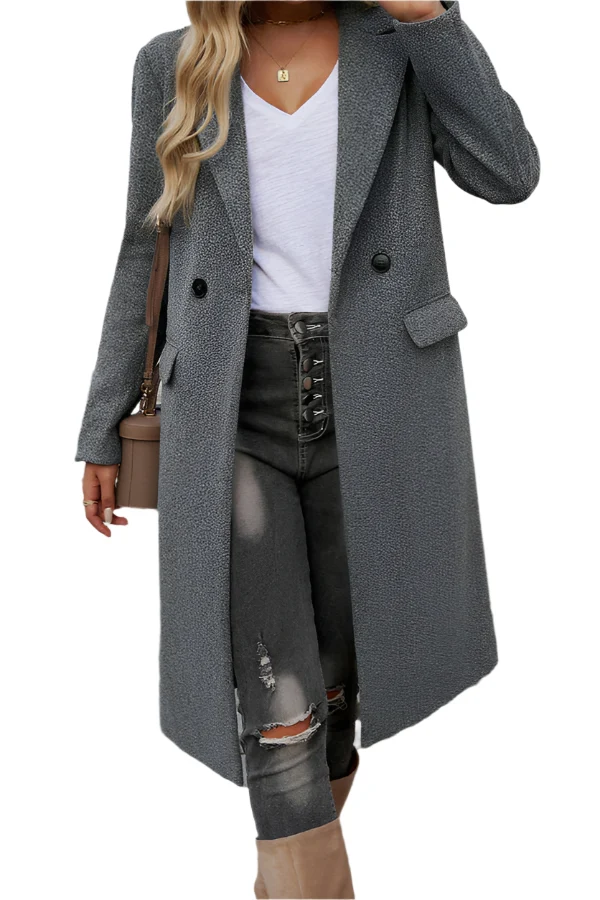 Dames Lange Winterjas Tailored Stijl