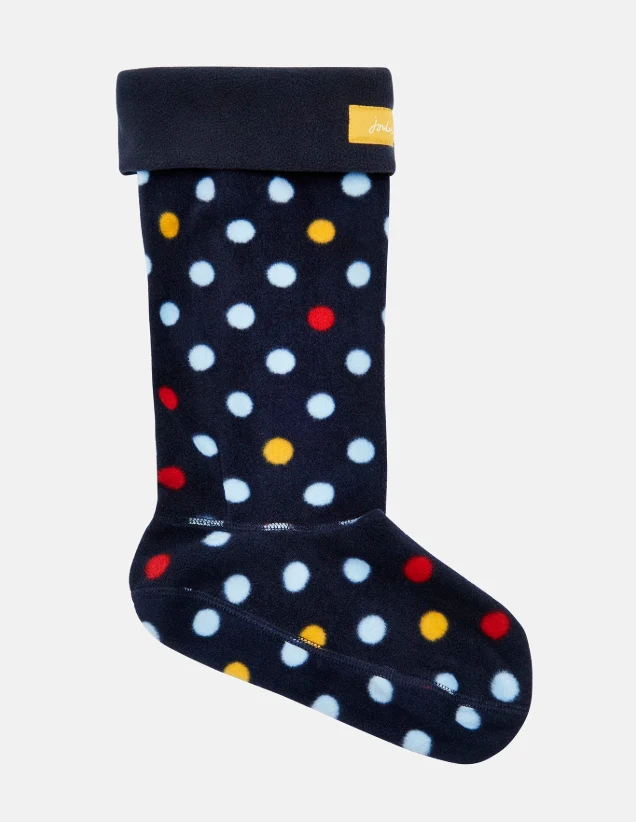 Joules Welly Sock Welton Printed Navy Allover Spots