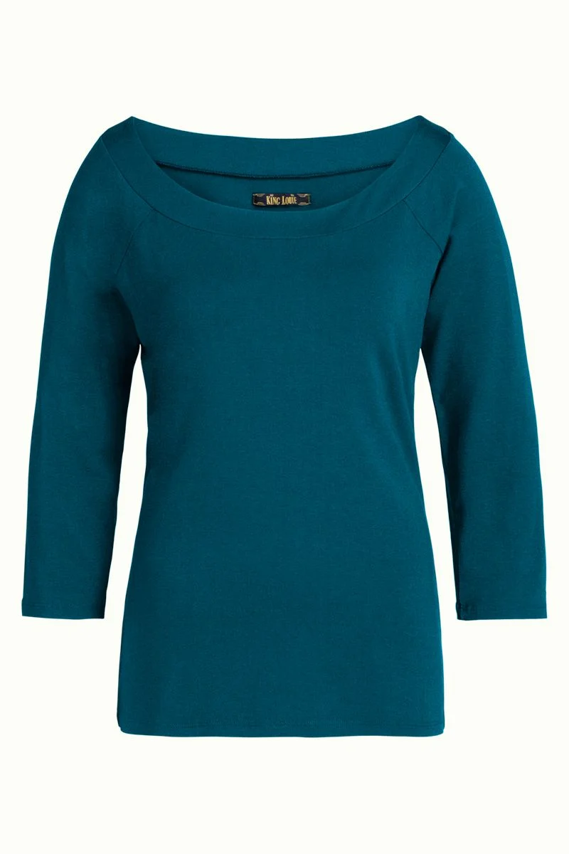 King Louie Sarah Top Viscose Lycra Dragonfly Green
