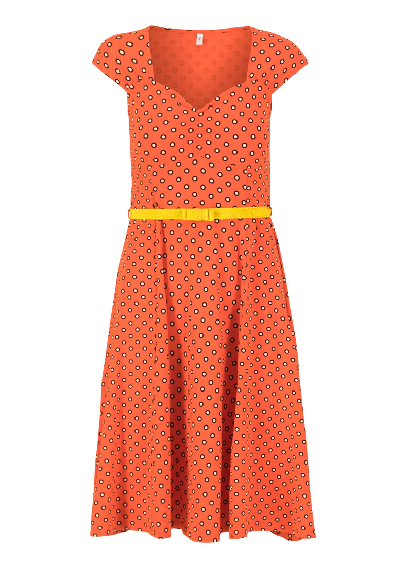 Zomers jurkje van biologisch katoen | Blutsgeschwister heart on fire robe bingo bongo