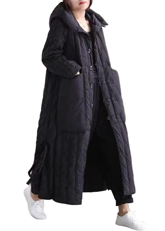 Dames Plus Size Winter Overjas met Kap en Grote Zak