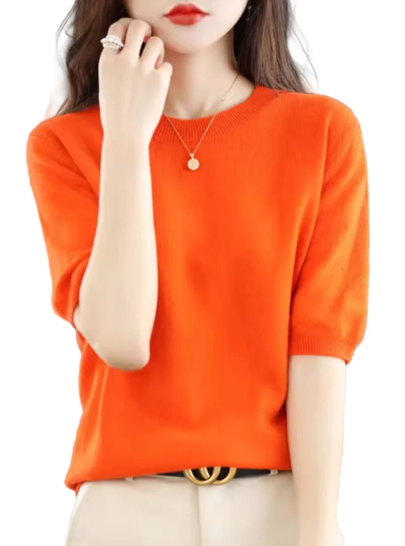 Korte Mouwen Zachte Pullover voor Dames