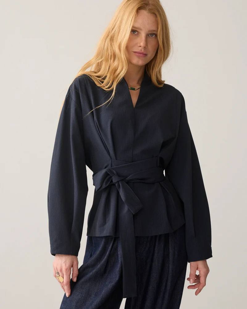 Summum Wikkeltop Pinstripe - Blauw