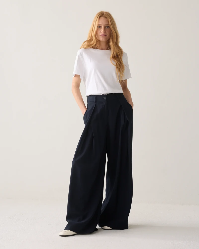 Summum Wijde Pantalon - Midnight Blue