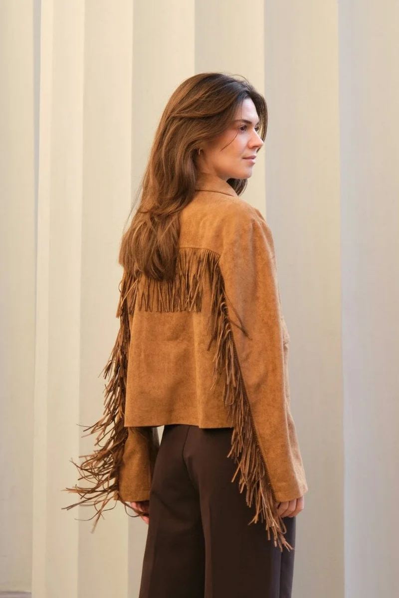Neo Noir - Lauron Faux Suede Jacket 165915 - 604 - Cognac