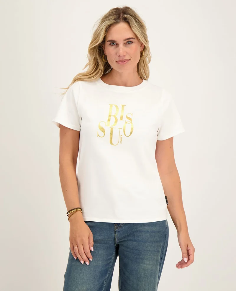 Tee Chloé | Porselein Wit / Goud
