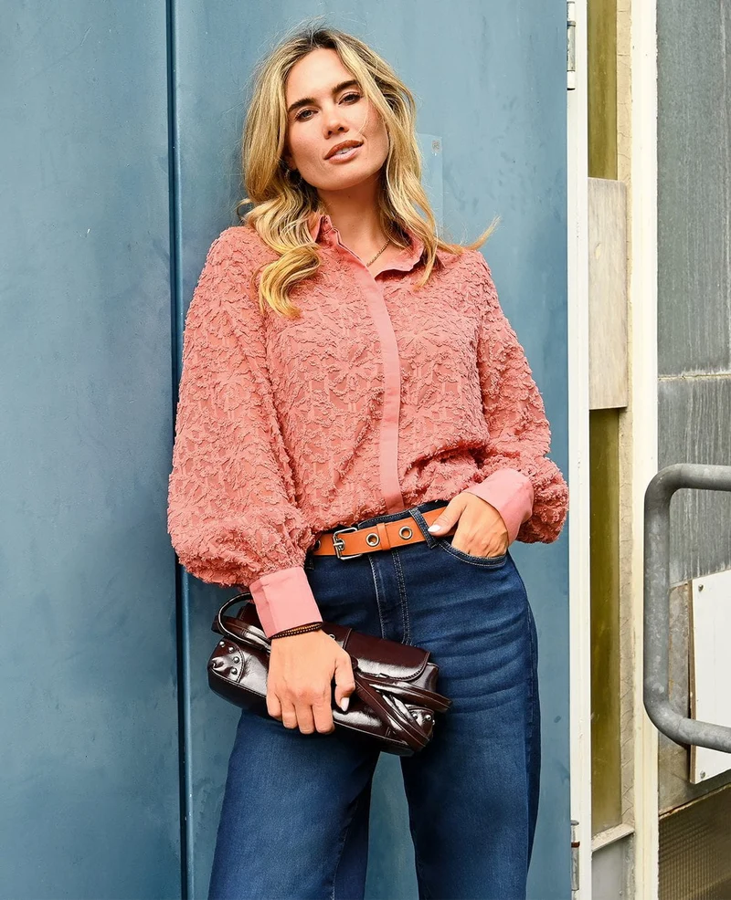 Blouse Jacquard | Terracotta Pink