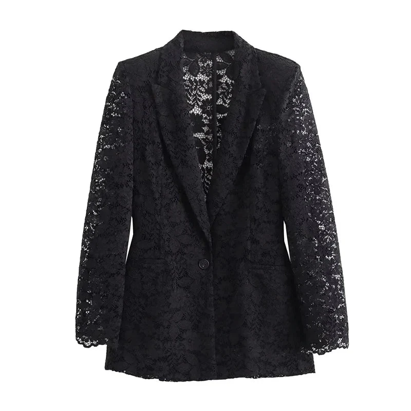 Dames Lace Blazer en Rok Set