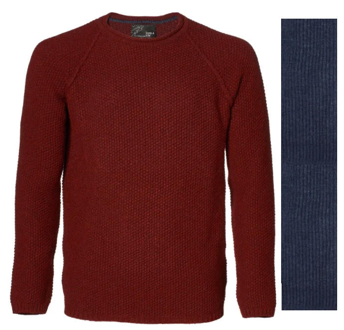 Loop A Life Men Sweater Moss DARK BLUE