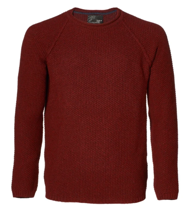 Loop A Life Men Sweater Moss Bordeaux