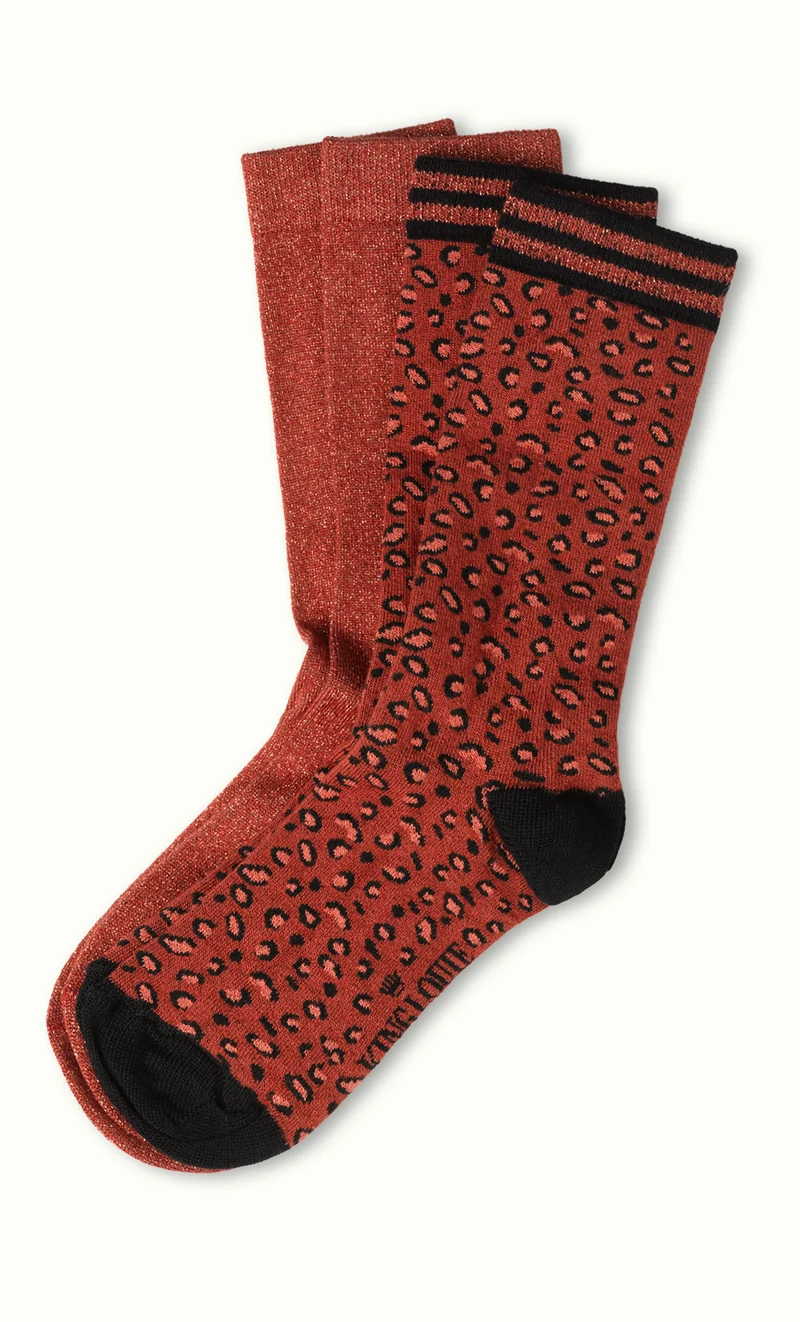 King Louie Socks 2 Pack Whisker Rio Red