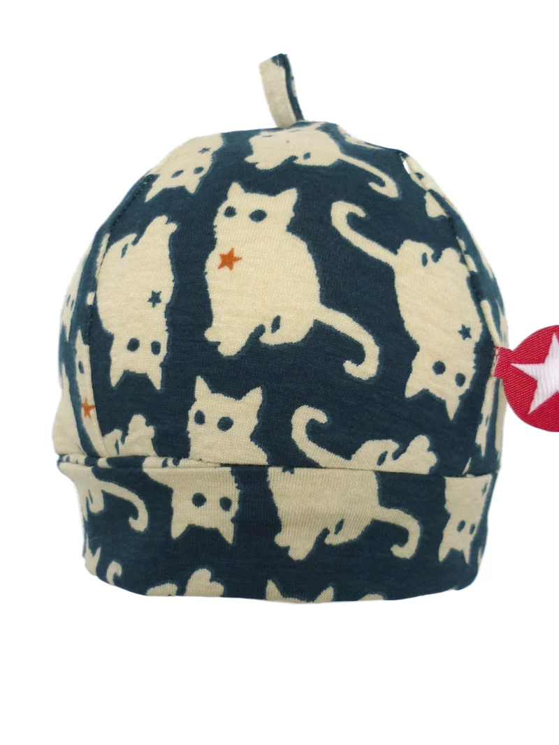 Kik Kid Hat Kelkje Cat Print Dark Blue