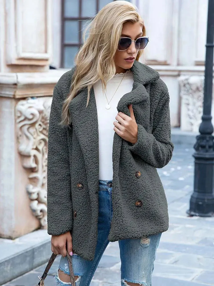 Dames Faux Fur Jas Luxe Stijl
