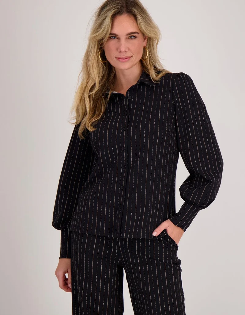 Blouse Lizzy Travel | Off Black / Multicolor