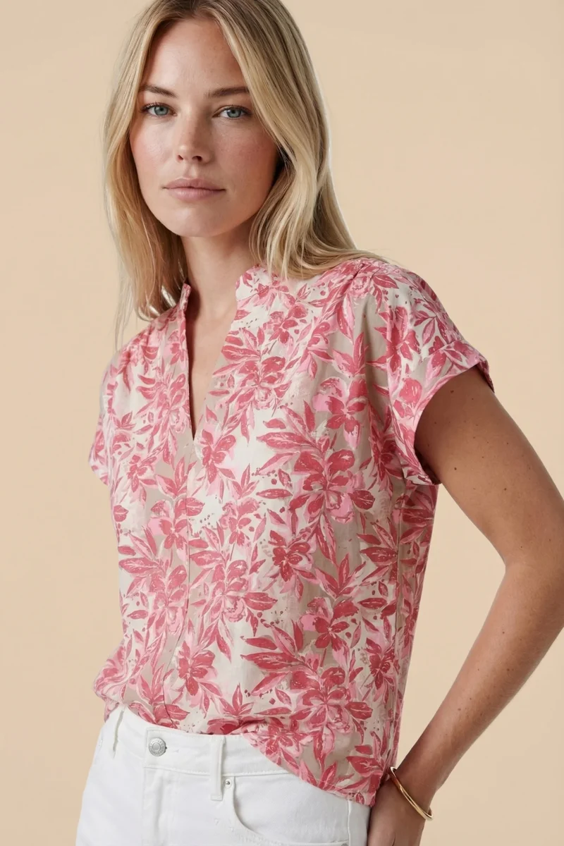 G-Maxx Top, DEVON, Sand/Pink