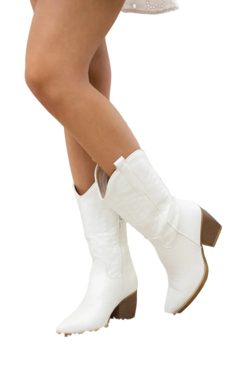 Dames Laarzen Cowboy Hoog Trendy