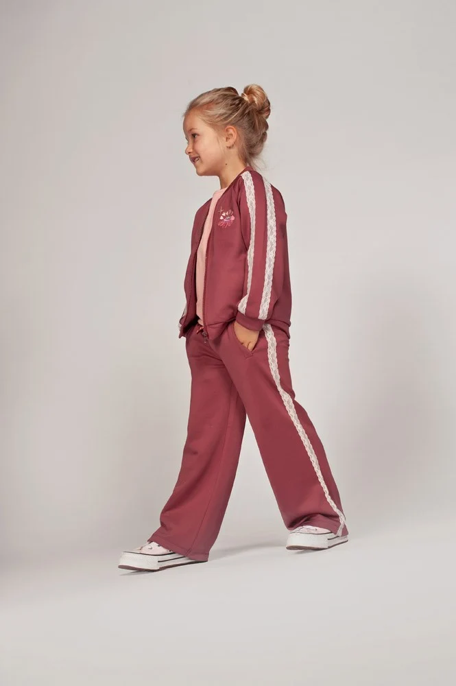 Jubel, Sporty broek - Moon Flowers, Mauve