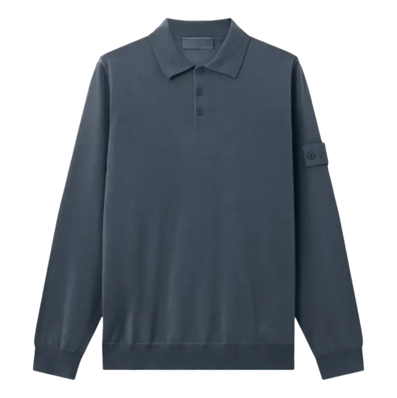 Stone Island Long-Sleeve Polo Blauwgrijs - Match Laren