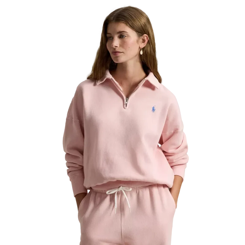 Polo Ralph Lauren Trui Lichtroze Met Rits - Match Laren