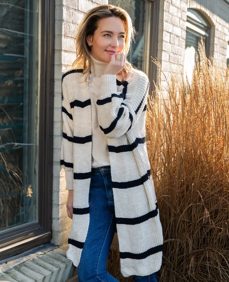 Vest Robine | Naturelle/Zwart