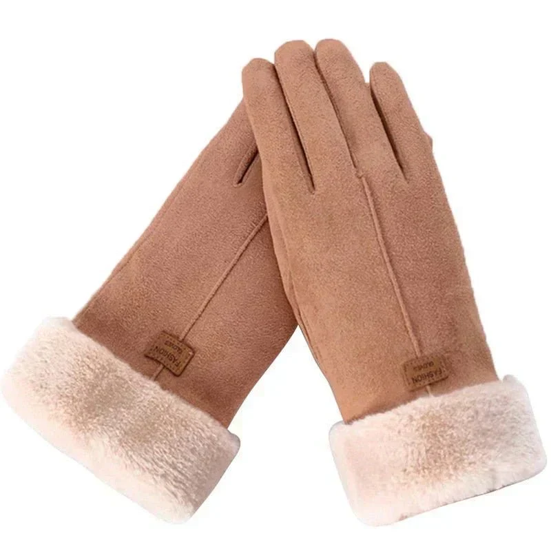 Melvya | Vegan Suede Winterhandschoenen met Warme Fleecevoering