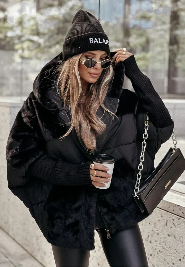 Alvéra | Oversized Winterjas met Faux Fur & Capuchon