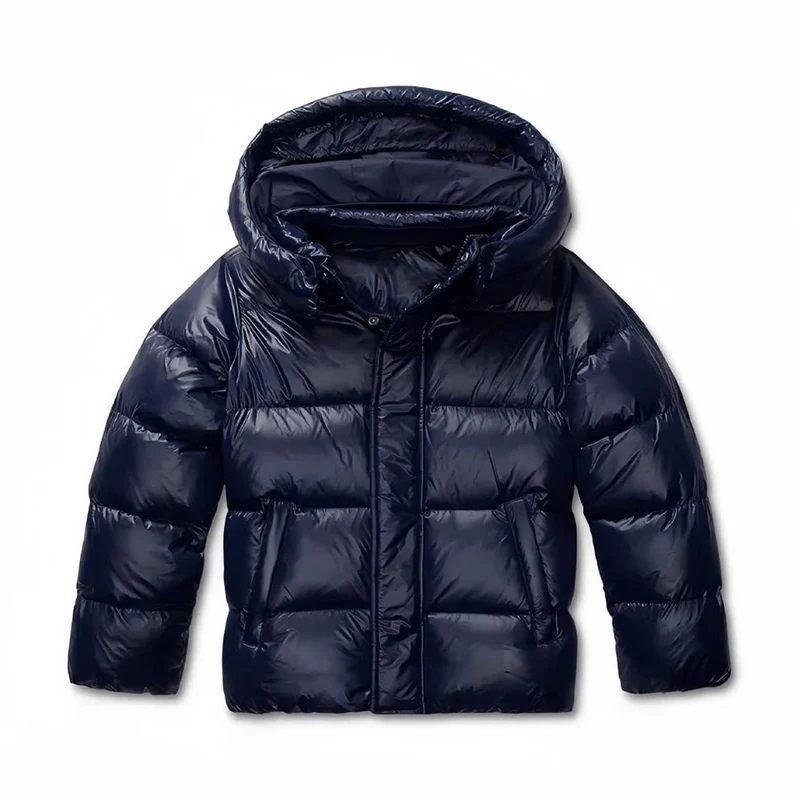 Nuvessa | Gewatteerde Winterjas met Capuchon & Glanzende Afwerking