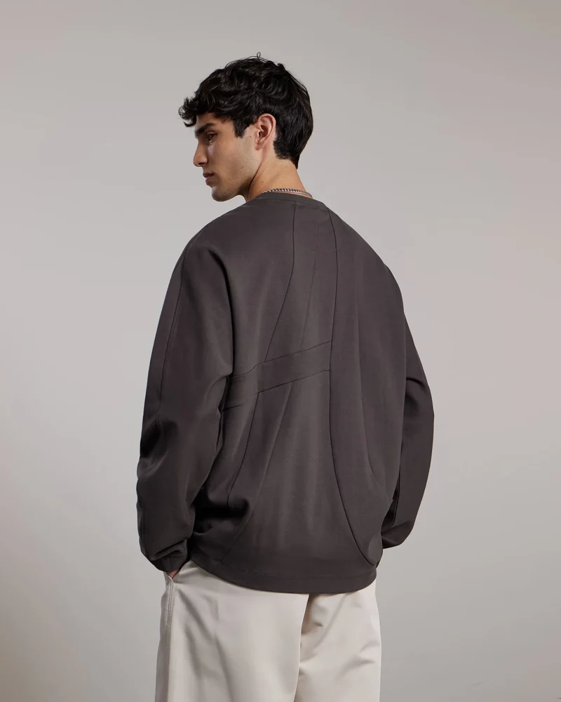 AEDEN T-SHIRT SOLON LONG-SLEEVE TEE D-GRIJS
