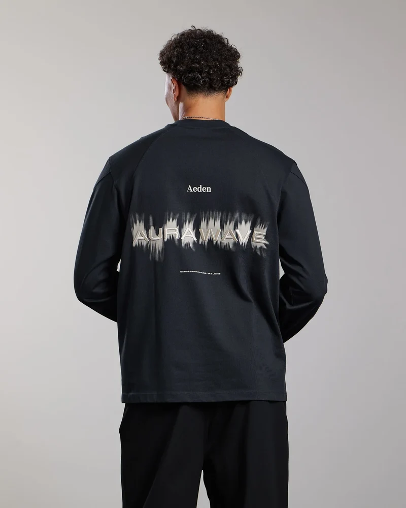 AEDEN T-SHIRT RYNX LONG-SLEEVE TEE ZWART