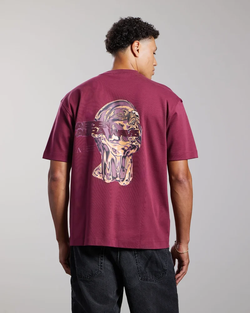 AEDEN T-SHIRT LUMA TEE BORDEAUX