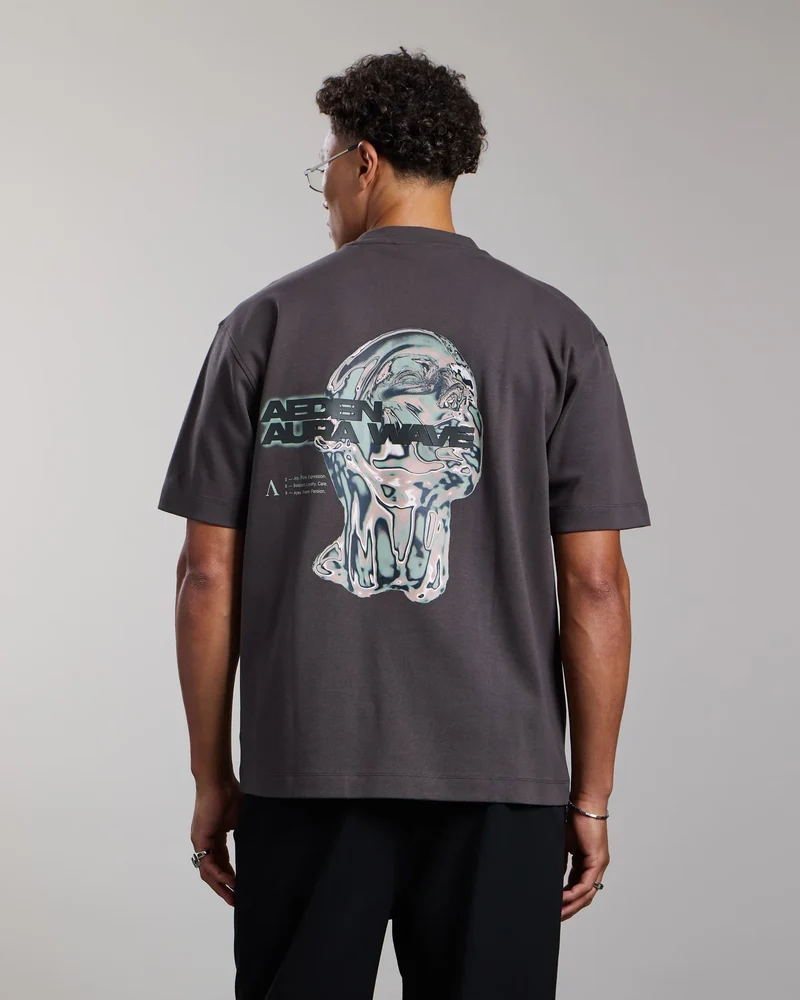AEDEN T-SHIRT LUMA TEE GRIJS
