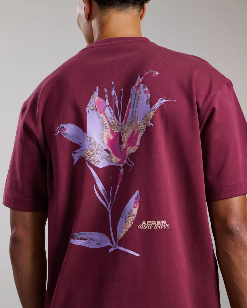 AEDEN T-SHIRT MANOLO TEE BORDEAUX