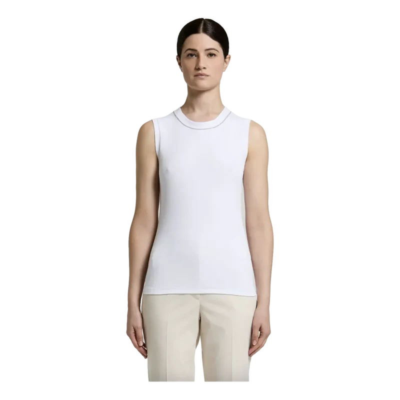 Peserico Sleeveless Top Wit - Match Laren