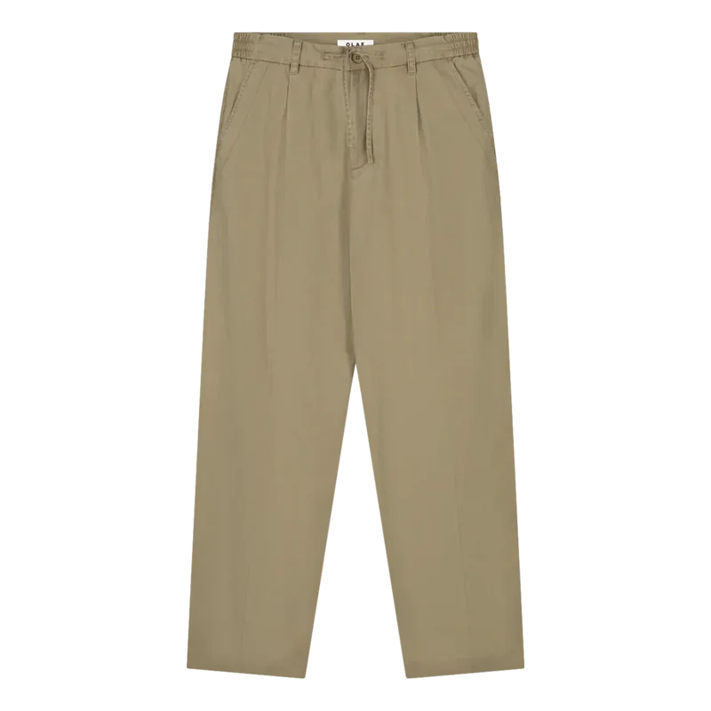 Olaf Herringbone Pleated Pants Camel - Match Laren