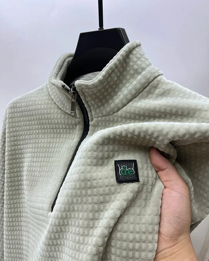Heren Trui Halve Rits KunstAlpaca Fleece Moderne Sweater