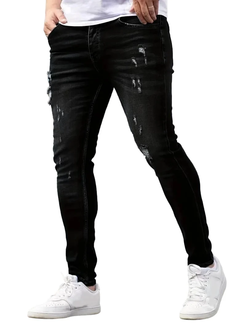 Heren Jeans Gescheurd Casual Hoogwaardige Pasvorm