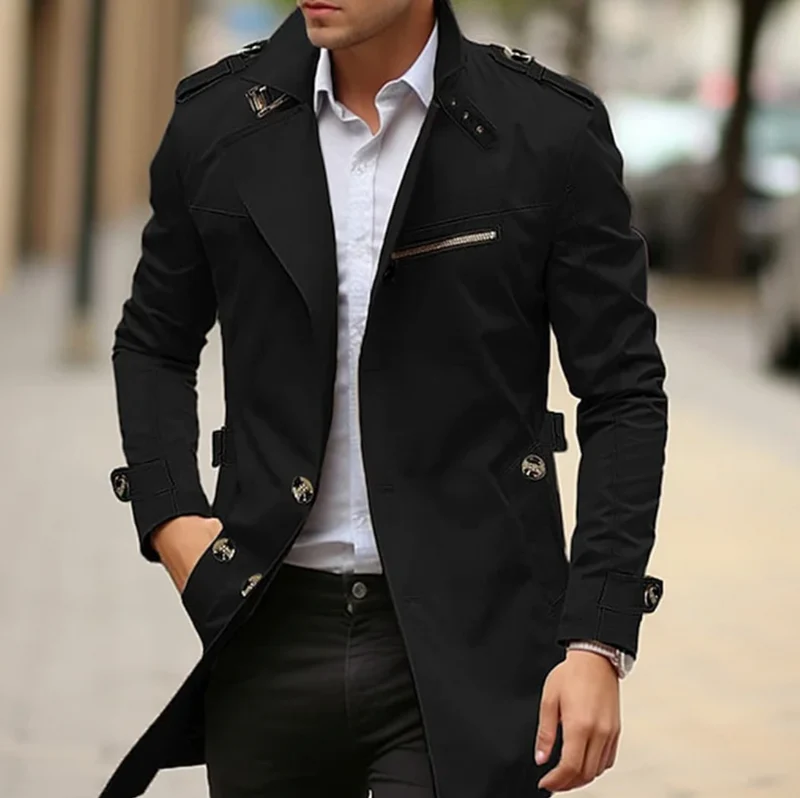 Heren Jas Elegante Stijl Hoogwaardig Materiaal voor Formele en Casual Gelegenheden