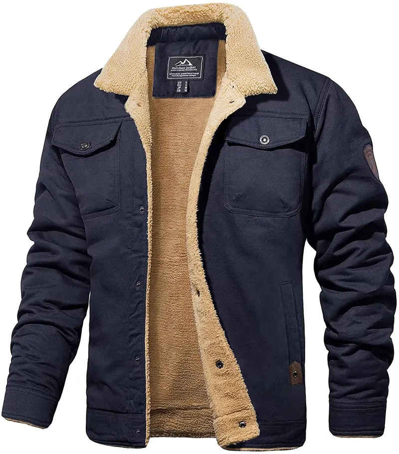 Heren Winterjas Sherpa-foring Waterafstotend Robuust