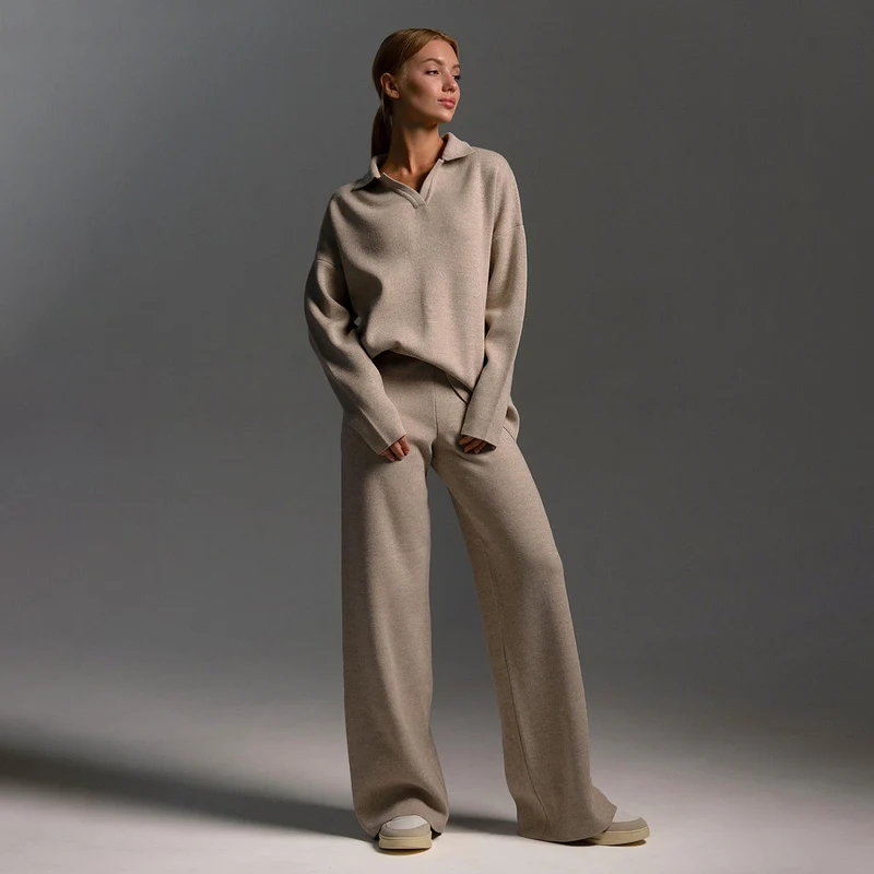 Selviane | Lounge Set met Wide Leg Broek & Relaxed Fit Top