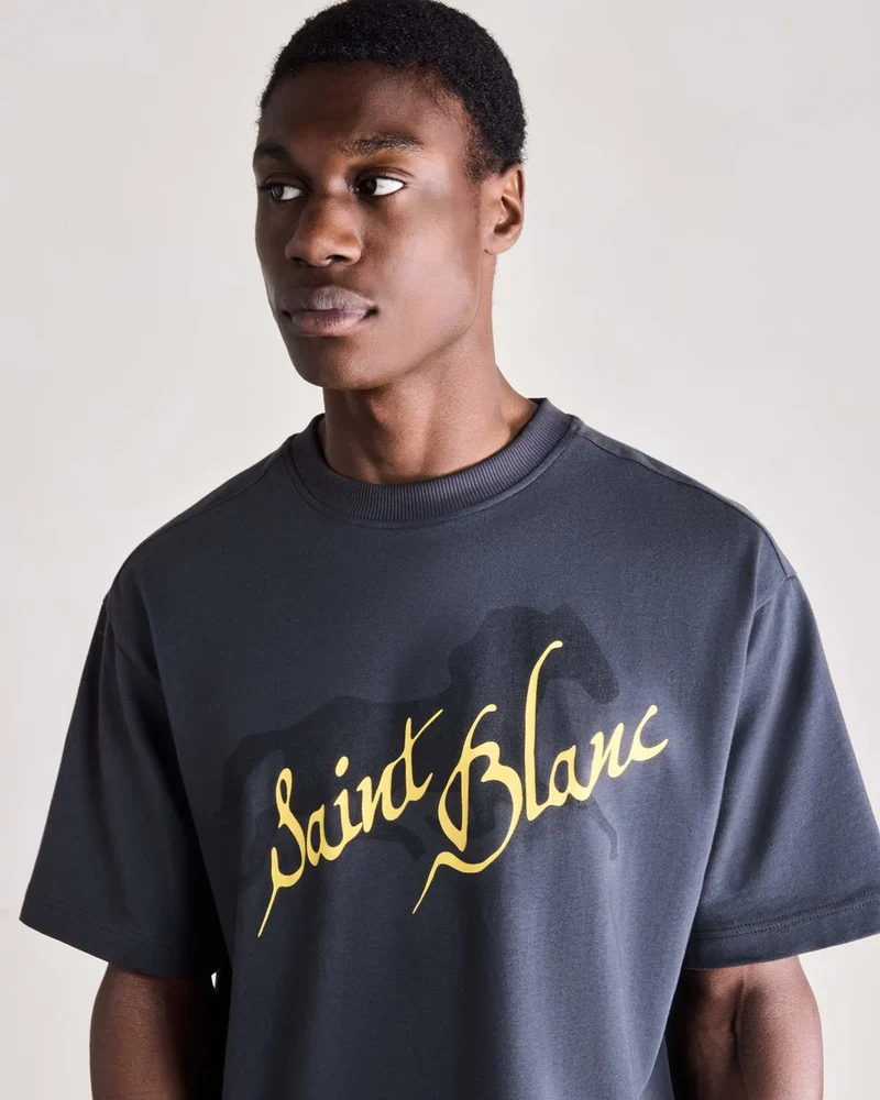 Saint Blanc T-SHIRT GALLOP T-SHIRT ZWART