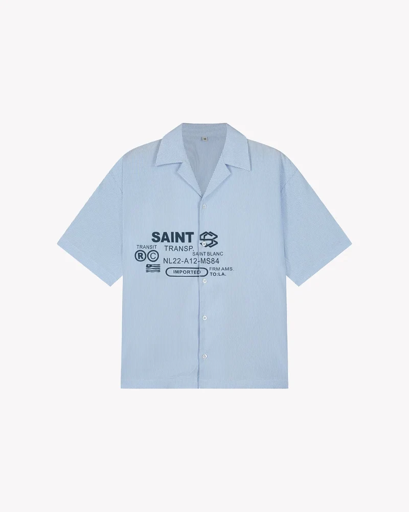 Saint Blanc SHIRT TRANSIT SHORT SLEEVE SHIRT BLAUW