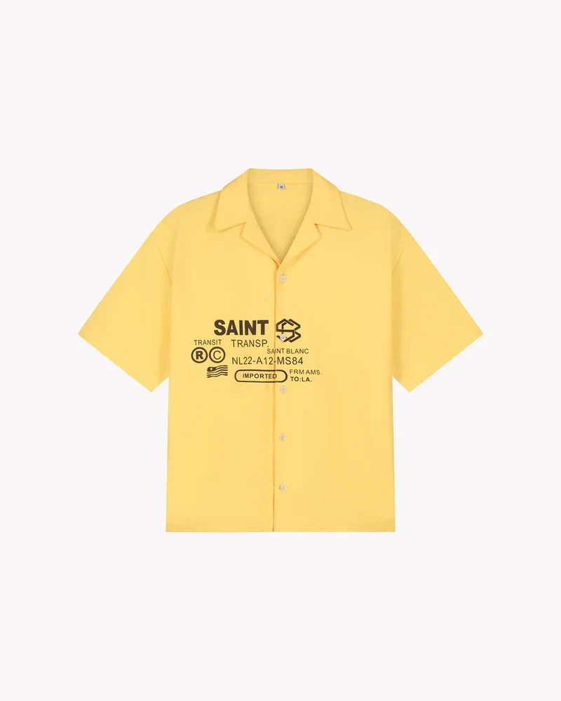 Saint Blanc SHIRT TRANSIT SHORT SLEEVE SHIRT GEEL