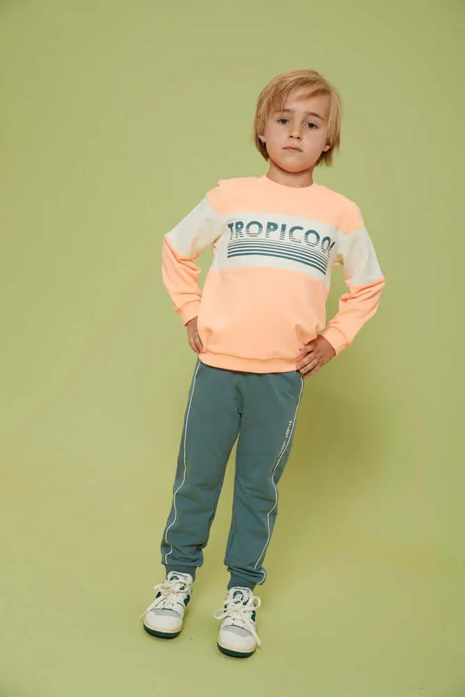 Sturdy Jongens Sweater, Lagoon Legends, Neon Oranje