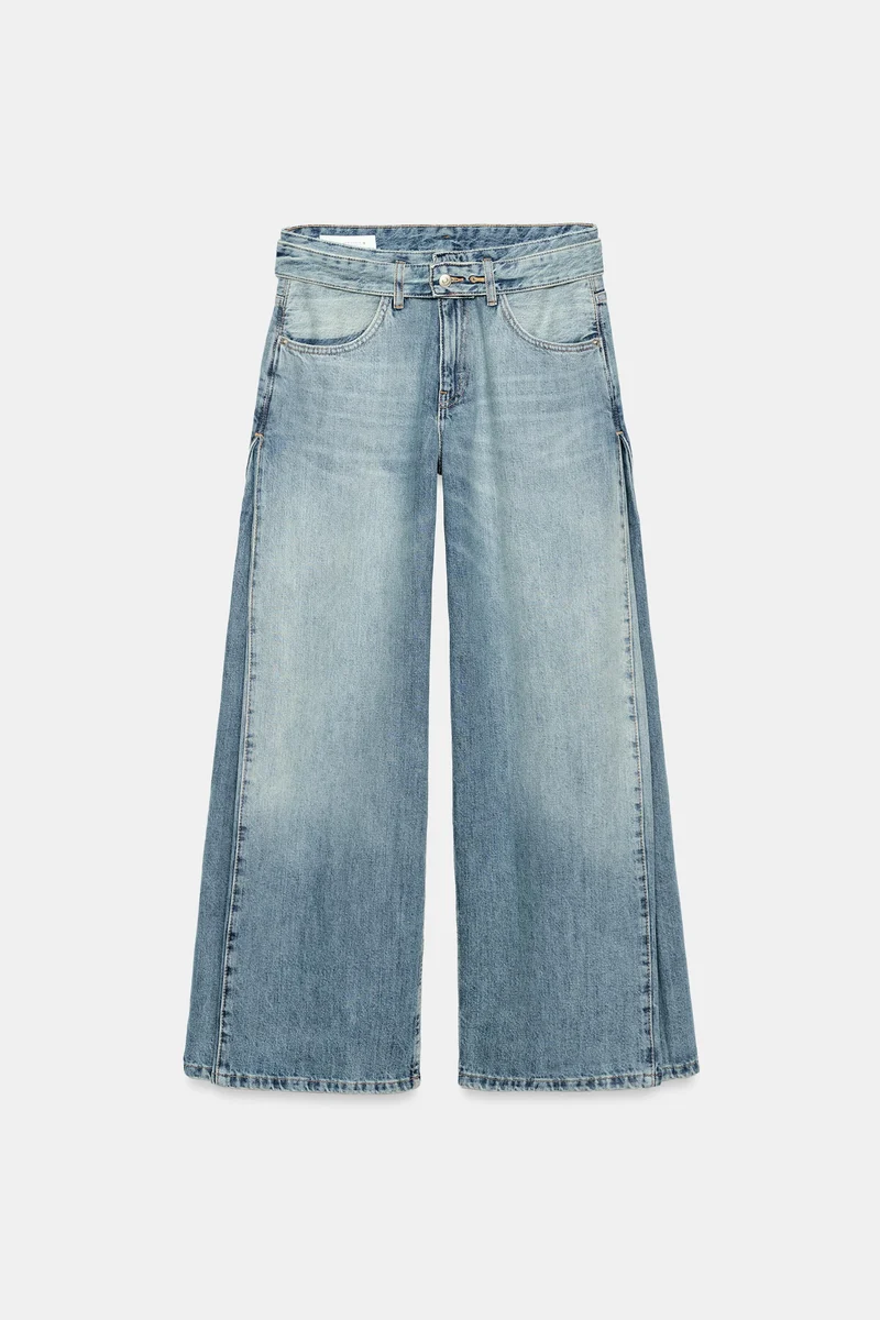 Harper | Wide Leg Jeans met Dubbele Tailleband