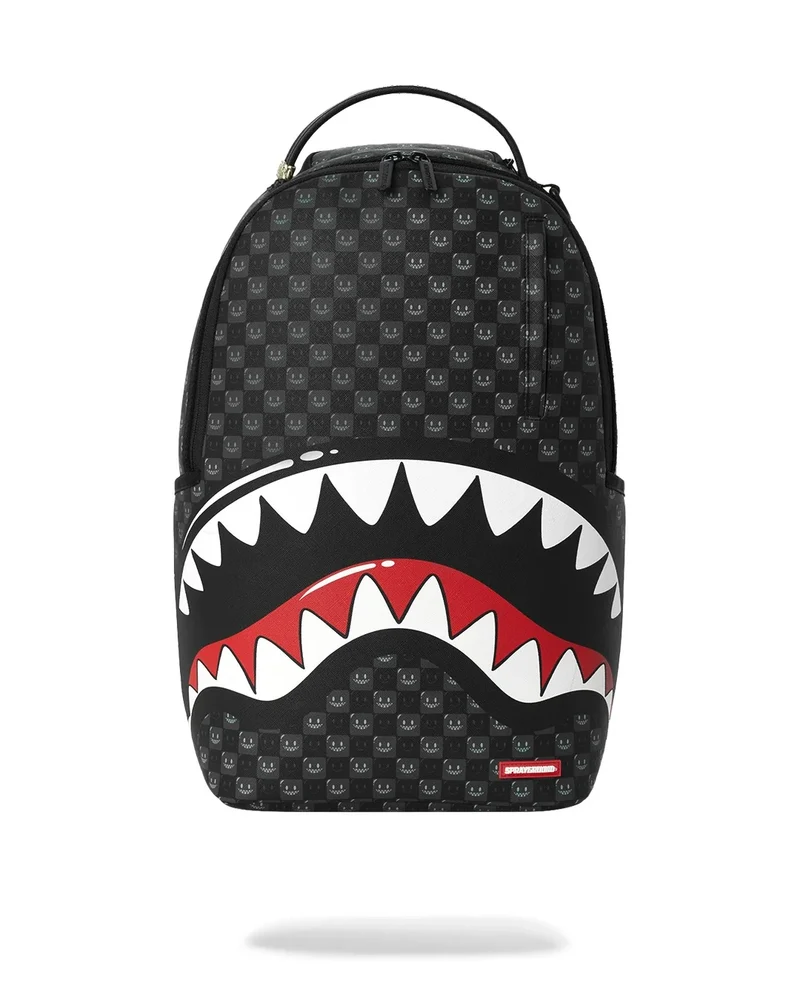 SPRAYGROUND TAS SHARKS IN PARIS WTF BUBBLY BLACK CHECK MULTI