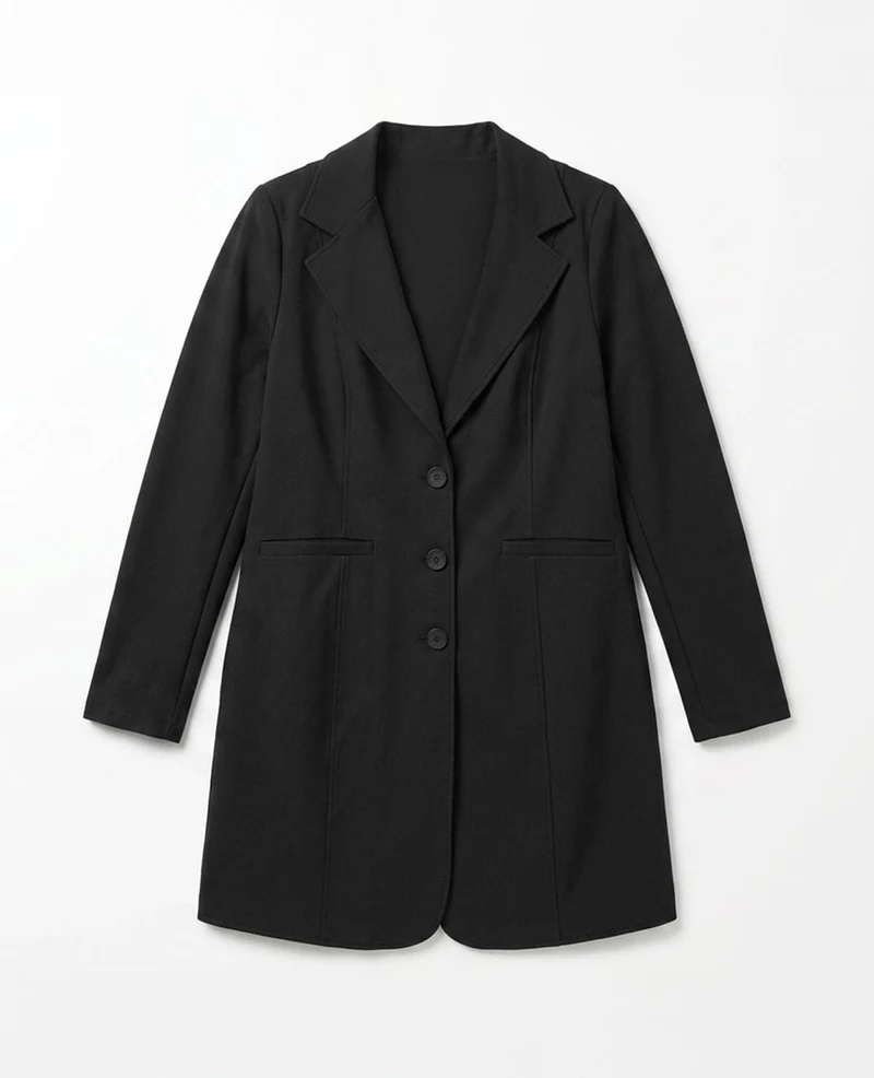 Blazer Longue Travel | Zwart