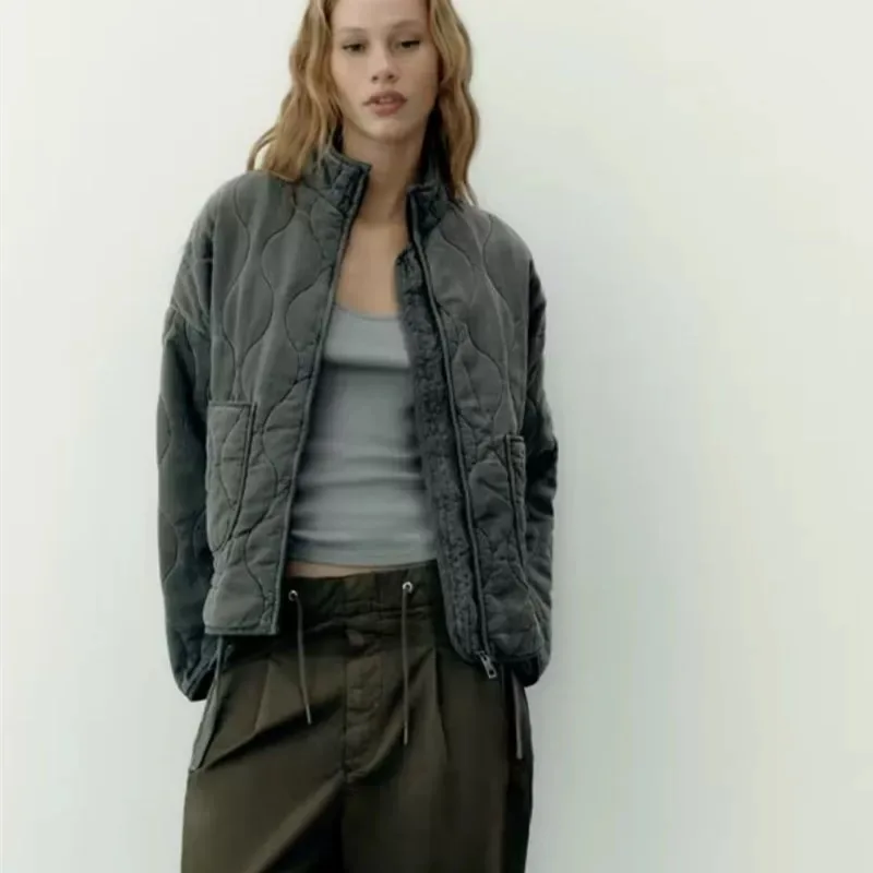 Zeraya | Gewatteerde Bomber Jacket met Quiltpatroon voor Dames