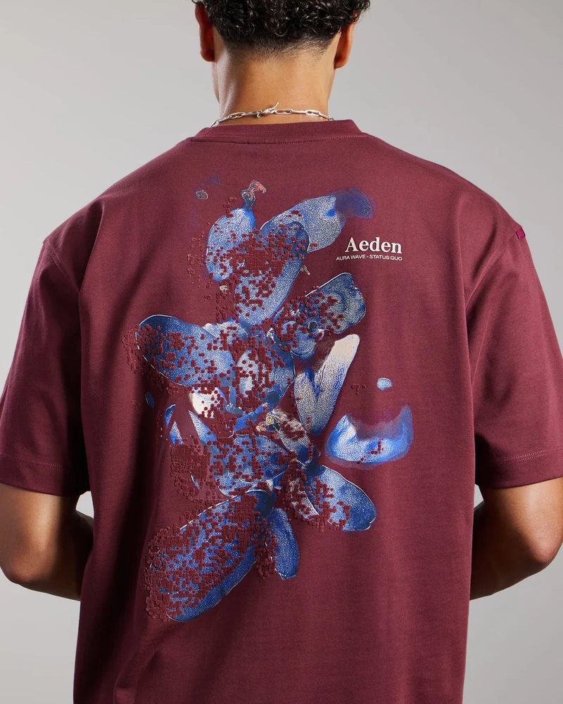 AEDEN T-SHIRT ZAHIR TEE BORDEAUX